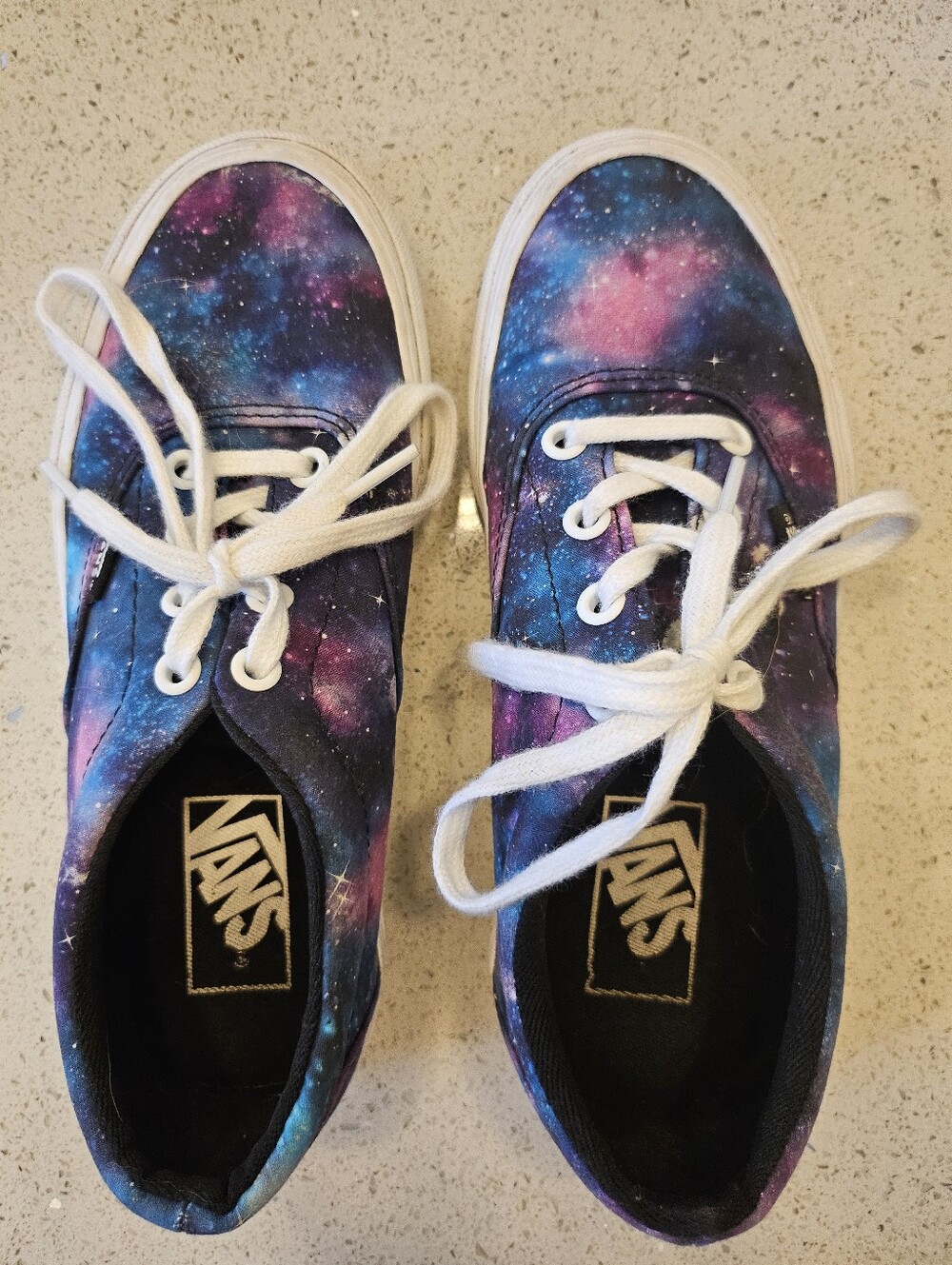 Vans Kids Galaxy Print Lace-Up Sneakers - Purple & Blue